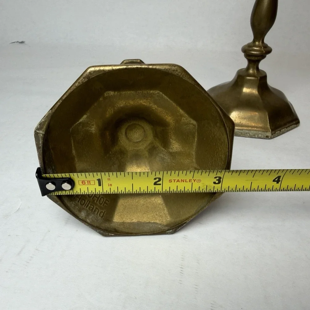 Vintage Brass Candlestick Holders 6.25